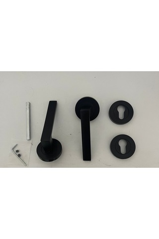 Siyah Lama Yale Kapı Kolu Ön - Arka Takım