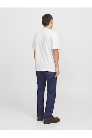 Jack & Jones Erkek Gögüs Logo Baskili Tişört - Bryan Corp Logo - 12268127 WHITE