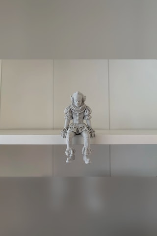 Zeroxo Korkunç Palyaço Figürü Oturan Dekoratif Biblo 9x9 Cm