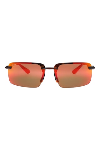Maui Jim Mj 0626s 002 10 61 Polarize Unisex Dikdörtgen Kırçıllı Kırmızı Kemik Güneş Gözlüğü Kırmızı