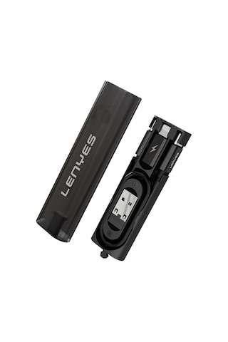 Lenyes Lb605 5in1 Type-c To Type-c Kablolu 60w Çevirici Adaptör Seti Saklama Kutusu Siyah