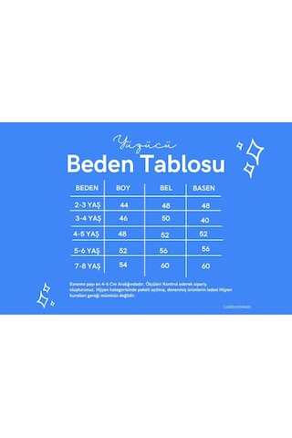 Lolliboomkids Kız Çocuk Deniz Kızı Temalı Kısa Kol Şortlu Hipster Hassas Ten Mayo Ve Bone Takımı 2 'li Set Mavi