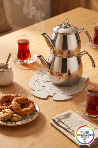 Sevimli Baykuş Desenli Silikon Nihale Sıcak Tencere Ve Demlik Altlığı Askı Delikli Çok Renkli