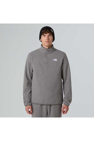 The North Face Glacier 1/4 Fermuarlı Polar Fleece Nf0a8d0qcqı1 Gri