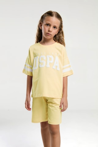 U.S. Polo Assn. Kız Çocuk Sarı Bermuda Takım Us2116-c-v2 Sarı