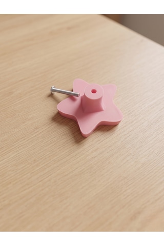Yıldız Görünümlü Dolap Kulpu ,cocuk Odası, Modern Ve Dayanıklı - Tekli Pembe