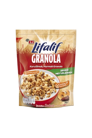 Eti Lifalif Granola Kuru Elma Ve Hurmalı 200 Gr X 3 Adet