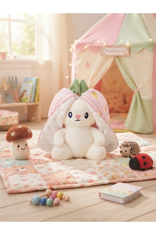 Peluş Meyveli Tavşan -55 Cm Pembe