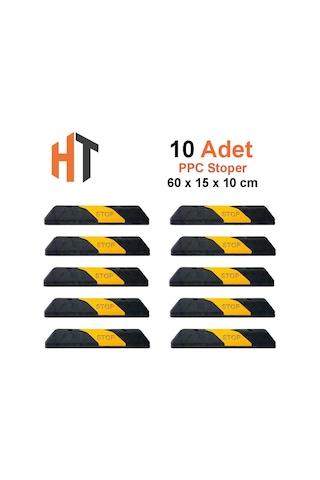 Plastik Oto Park Araç Stoperi 60 Cm 10'lu İndirimli Set