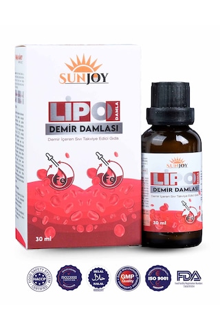 Sunjoy Lipo Demir İçeren Takviye Edici Gıda 30 ML