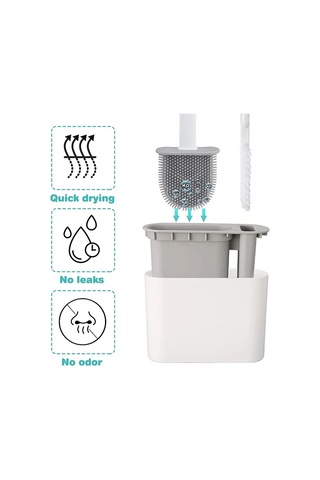 Liangmei Ölü Köşe Olmadan Silikon Yumuşak Saç Tuvalet Temizleme Ahşap