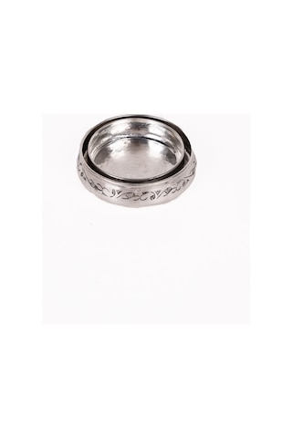 Dmt Gaziantep Bakırdan El İşlemeli Çerez Veya Kahvaltı Tabak Büyük 12 Cm Küçük 10 Cm Derinlik 2 Cm Gümüş