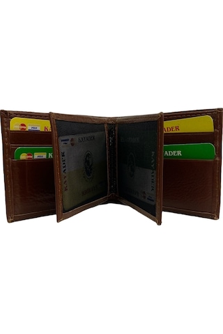 Kayader Taba Rengi Deri Erkek Cüzdanı 016-02 Taba