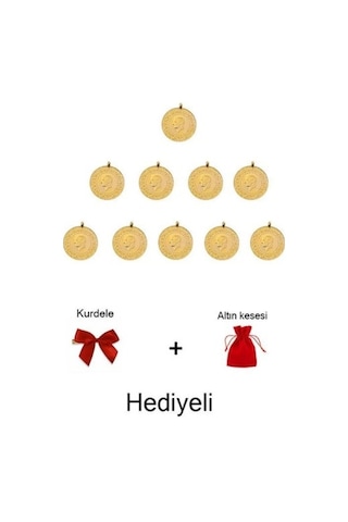 Vıctorıa Gold 10 Adet Çeyrek Altın Eski Tarihli Kulplu 22 Ayar