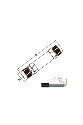 I Tipi 0,50-1,00mm² 20a Saha Montaj - Ip68