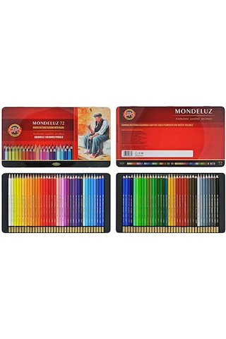 Koh-i Noor Mondeluz Aquarell Boya Kalemi 72 Renk Metal Kutu
