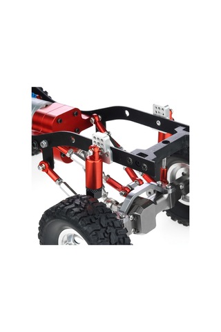 Youtek Kırmızı Alüminyum Amortisör + Tutucu Seti, 4 Adet, 11mm Çap, 65mm Uzunluk -顽皮龙皮卡 C14 C24 Uyumlu