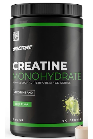 Creatıne Monohydrate Yeşil Elma Aromalı 420 Gr 60 Servis Yeşil Elma