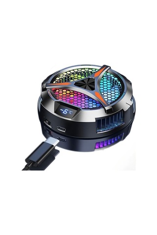 Vkemall X42 Manyetik Yarı İletken Soğutucu - Büyük Alanlı Led Ekranlı Hızlı Soğutma Siyah