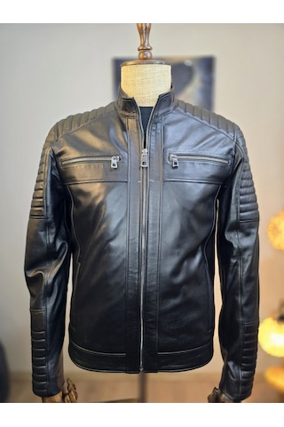 Always Leather Hakiki Kuzu Derisi Erkek Deri Mont 1803340034c Siyah