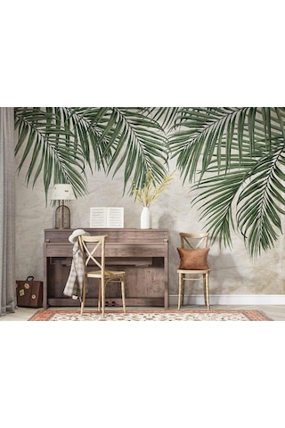Tropikal Yapraklar Duvar Kağıdı Tasarım Duvar Kağıdı