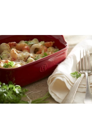 Emile Henry Fırın Kabı Dikdörtgen 22 X 14 Cm Kırmızı Kırmızı