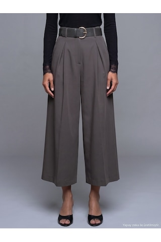 Dilvin 72796 Kemerli Culotte Pantolon-haki