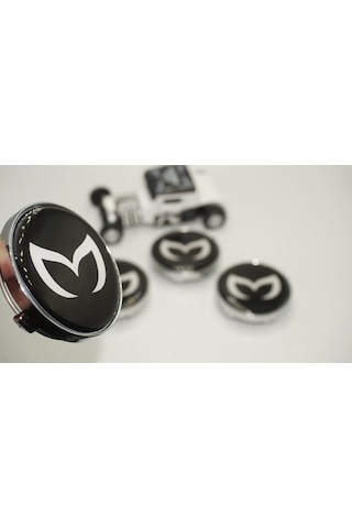 Mazda Batman Logo Jant Göbeği Kapak Seti 60mm