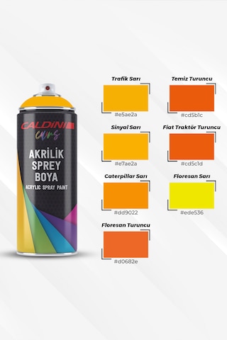 Caldini Caterpillar Sarı Akrilik Sprey Boya 400 Ml
