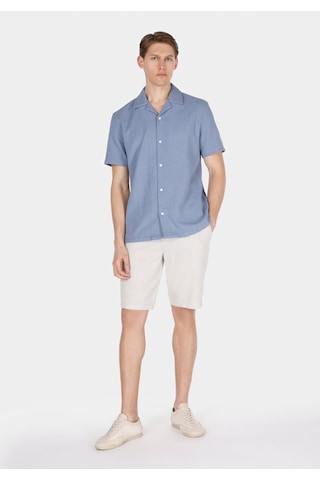 Colin's Colins Regular Fit Shirt Neck Düz Erkek Mavi Kısa Kol Gömlek Cl1072864 Q1.v1 Ble Mavi