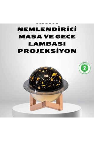 Projeksiyon Işıklı Usb Mini Hava Nemlendirici Aromaterapi Destekli Gece Lambası
