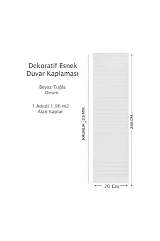 70x280 Kendinden Yapışkanlı Duvar Kağıdı Beyaz Taş Desen ,salon,duvar,tv Ünitesi