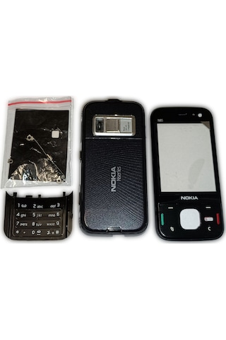 Nokia N85 Kasa Kapak Tuş Takımı N85 Uyumlu Siyah Renk Orta Kasa Ö