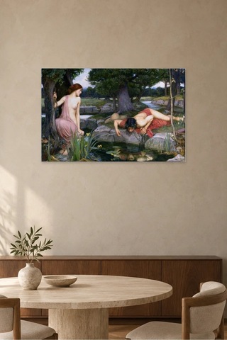 Fida Waterhouse Ekho Ve Narkissos Canvas Tablo Çok Renkli