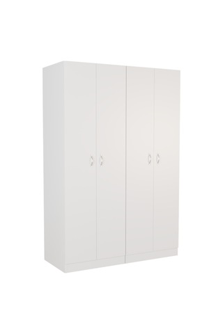 Gümüş Giyinme Dolabı - Çok Amaçlı Dolap - Gardırop 180 Cm-4 Kapaklı