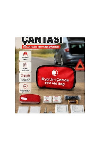 Taşınabilir İlk Yardım Çantası Araç, Ev Ve Seyahat İçin Acil Set