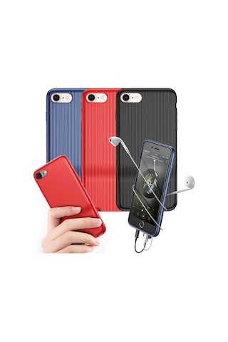 Baseus Apple Uyumlu iPhone 7/8 Kılıf Şarj ve Kulaklık Girişli Audio Case