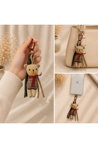 Teddy Ayıcık Çanta Ve Telefon Charmı