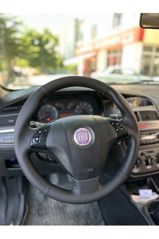 Fiat Linea Tuşlu Araca Özel Direksiyon Kılıfı Siyah