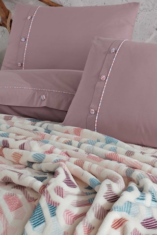 Elart Pamuk Nevresimli Battaniye Seti 5 Parça Mila Gülkurusu