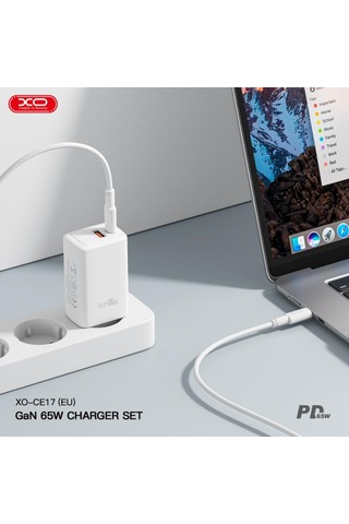 Özel Seri Güç Ev Enerji 65w Pd Hızlı Şarj Cihazı Usb-c Ve Usb-a Çift Çıkışlı Adaptör