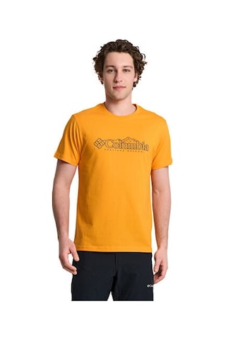 Columbia Cs0414 Csc M Branded Peaks Ss Tee Erkek Günlük Tişört 9110861816 Turuncu Turuncu