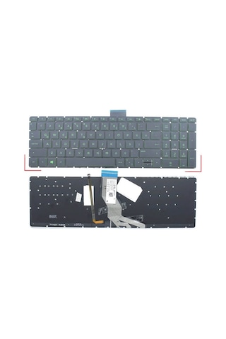 Hp Pavilion Gaming 15-cx Serisi Tpn-c133 Serisi Notebook Klavye Siyah Tr Gaming / Yeşil Tuşlu Işıklı