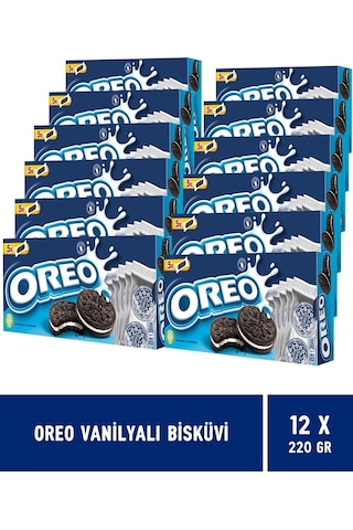 Oreo Vanilyalı Bisküvi 220 Gr - 12 Adet