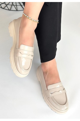 Roof Atelier Kadın Bej Rugan Loafer Ayakkabı - Narli Çok Renkli