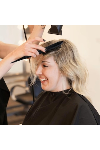 6 Parça Saç Şekillendirici Tarak Seti, Saç Fırçası, Sıçan Kuyruğu Kenar Fırçası, Çift Başlı Tarak, Üçlü Saç Fırçası, Kadınlar Ve Kızlar İçin Saç Çekme İğnesi Siyah