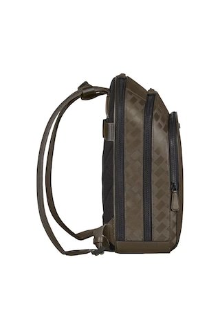 Montblanc Extreme Deri 3 Bölmeli Orta Boy Sırt Çantası 221594 Haki