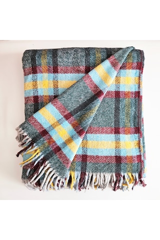 Çift Kişilik Pamuklu Battaniye 180 200 Cm Çok Renkli