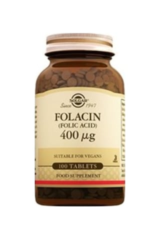 Solgar Folic Acid Folacin 400 Mcg 100 Tablet