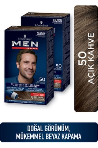 Schwarzkopf Men Perfect Saç Boyası 5.0 Açık Kahve 2'li